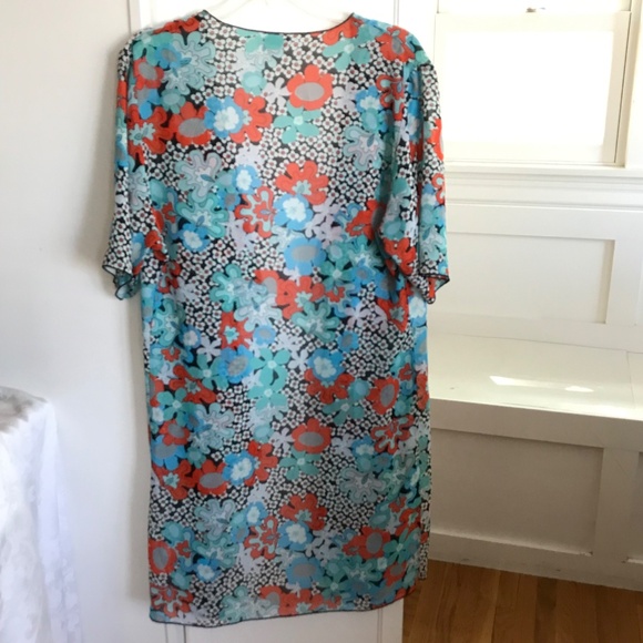LULAROE Open Front Cardigan Kimono Floral Semi Sheer Coverup Shirley Size Medium - Picture 8 of 16